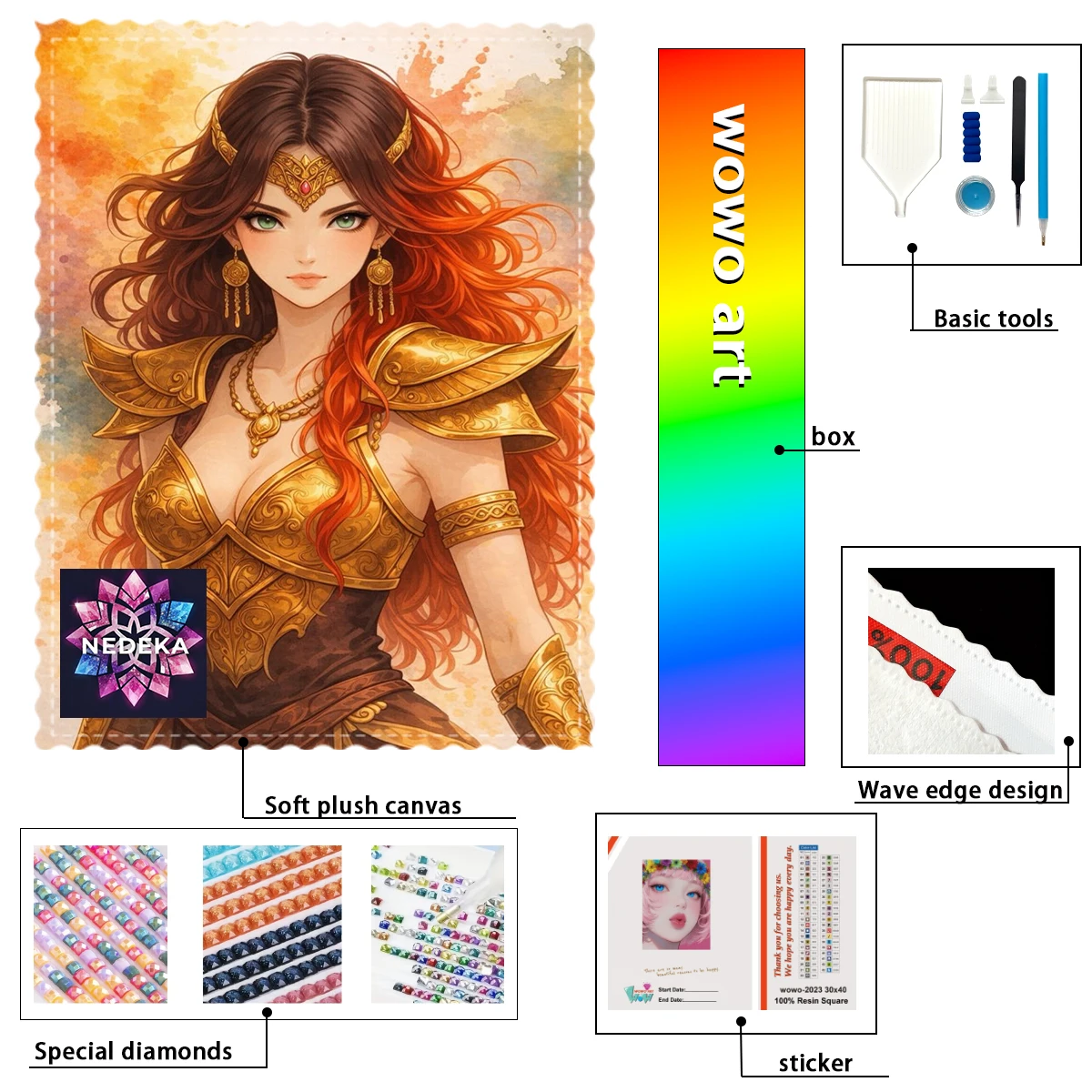 【NEDEKA_ Diamond Art】The golden female warrior in armor Crystal AB Rhinestone FD Rhinestone Perfect Resin Diamond
【NEDEKA_ Diamond Art】The golden female warrior in armor Crystal AB Rhinestone FD Rhinestone Perfect Resin Diamond