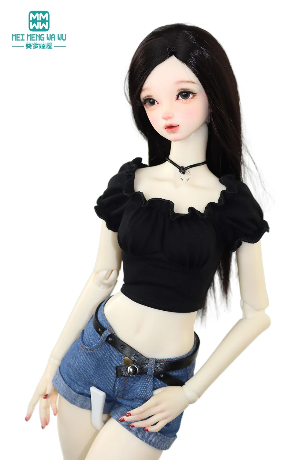 Clothes for doll Fashionable T-shirts, denim shorts fits 58-60cm 1/3 BJD DD SD DDL Spherical joint doll gift for girls
Clothes for doll Fashionable T-shirts, denim shorts fits 58-60cm 1/3 BJD DD SD DDL Spherical joint doll gift for girls