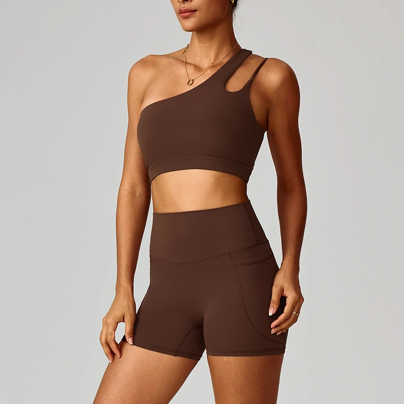 Yoga Shorts Set Gym Sports Set 2 Piece Women Workout Outfit Fitness Suit One Shoulder Bra High Waist Short Leggings Tracksuit
Yoga Shorts Set Gym Sports Set 2 Piece Women Workout Outfit Fitness Suit One Shoulder Bra High Waist Short Leggings Tracksuit