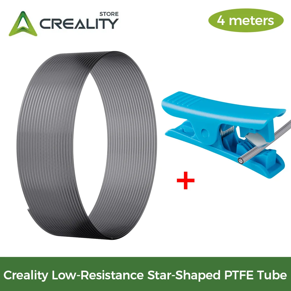 Creality Low-Resistance Star-Shaped PTFE Tube with Tube Cutter High Temperature Resistance for FDM 3D Printer 3d Printer Parts
Creality Low-Resistance Star-Shaped PTFE Tube with Tube Cutter High Temperature Resistance for FDM 3D Printer 3d Printer Parts