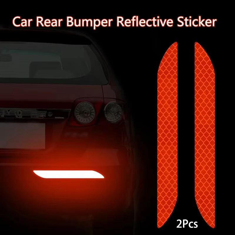 2Pcs Car Rear Bumper Reflective Sticker Car Styling Safety Warning Stickers Decorative Reflective Tape Driving Reflective Strips
2Pcs Car Rear Bumper Reflective Sticker Car Styling Safety Warning Stickers Decorative Reflective Tape Driving Reflective Strips