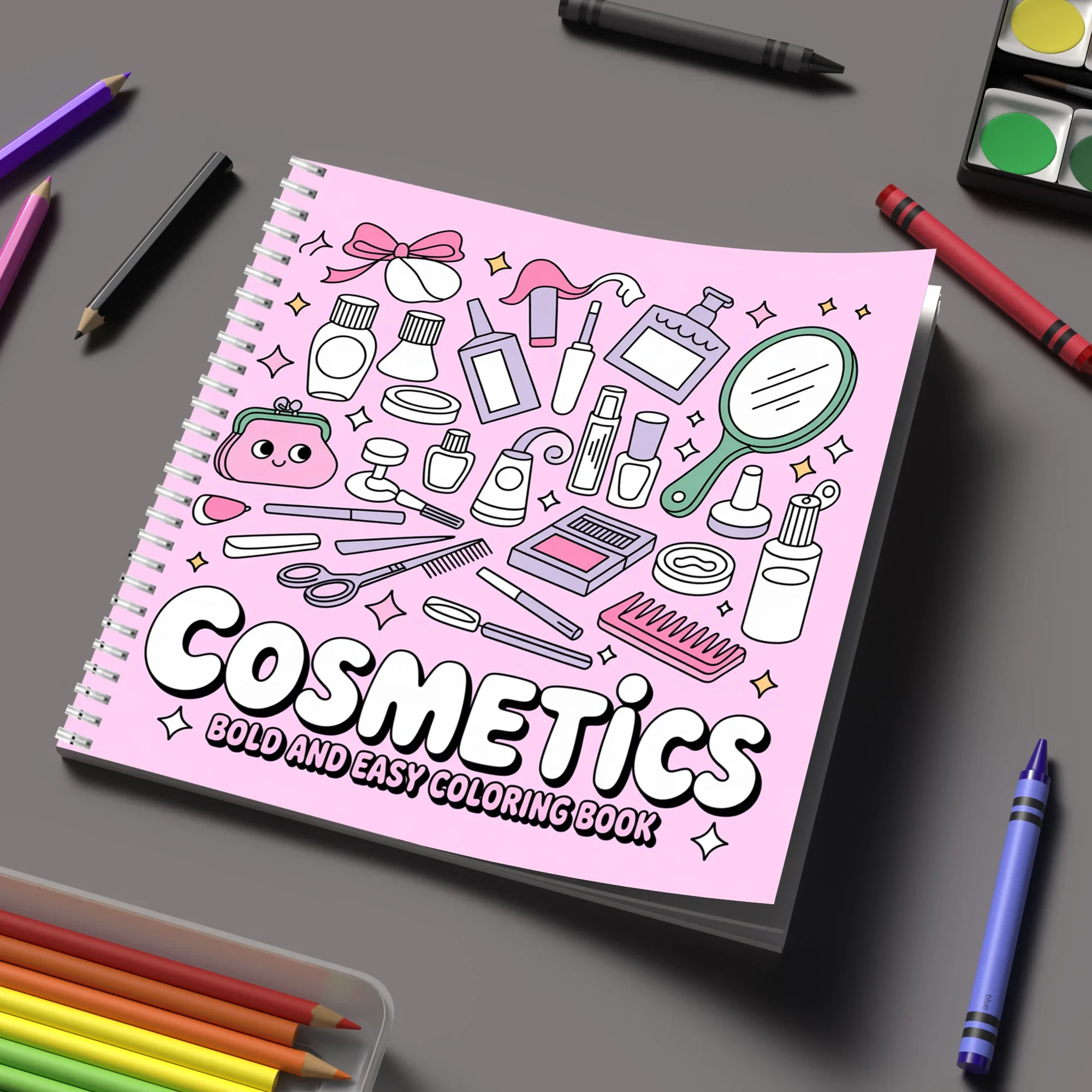 Easy Cosmetics Colouring Book for Adults, Cute Colouring Book, Birthday Gift & Back to School Art Supplies
Easy Cosmetics Colouring Book for Adults, Cute Colouring Book, Birthday Gift & Back to School Art Supplies