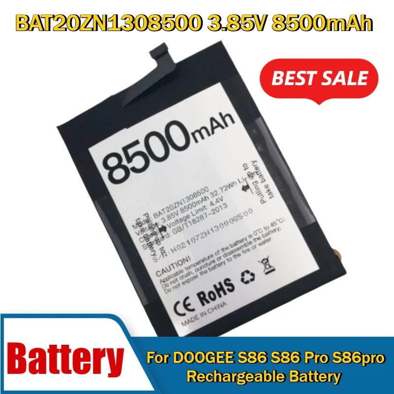 High Quality BAT20ZN1308500 3.85V 8500mAh Mobile Phone Battery For DOOGEE S86 S86 Pro S86pro Rechargeable Battery
High Quality BAT20ZN1308500 3.85V 8500mAh Mobile Phone Battery For DOOGEE S86 S86 Pro S86pro Rechargeable Battery