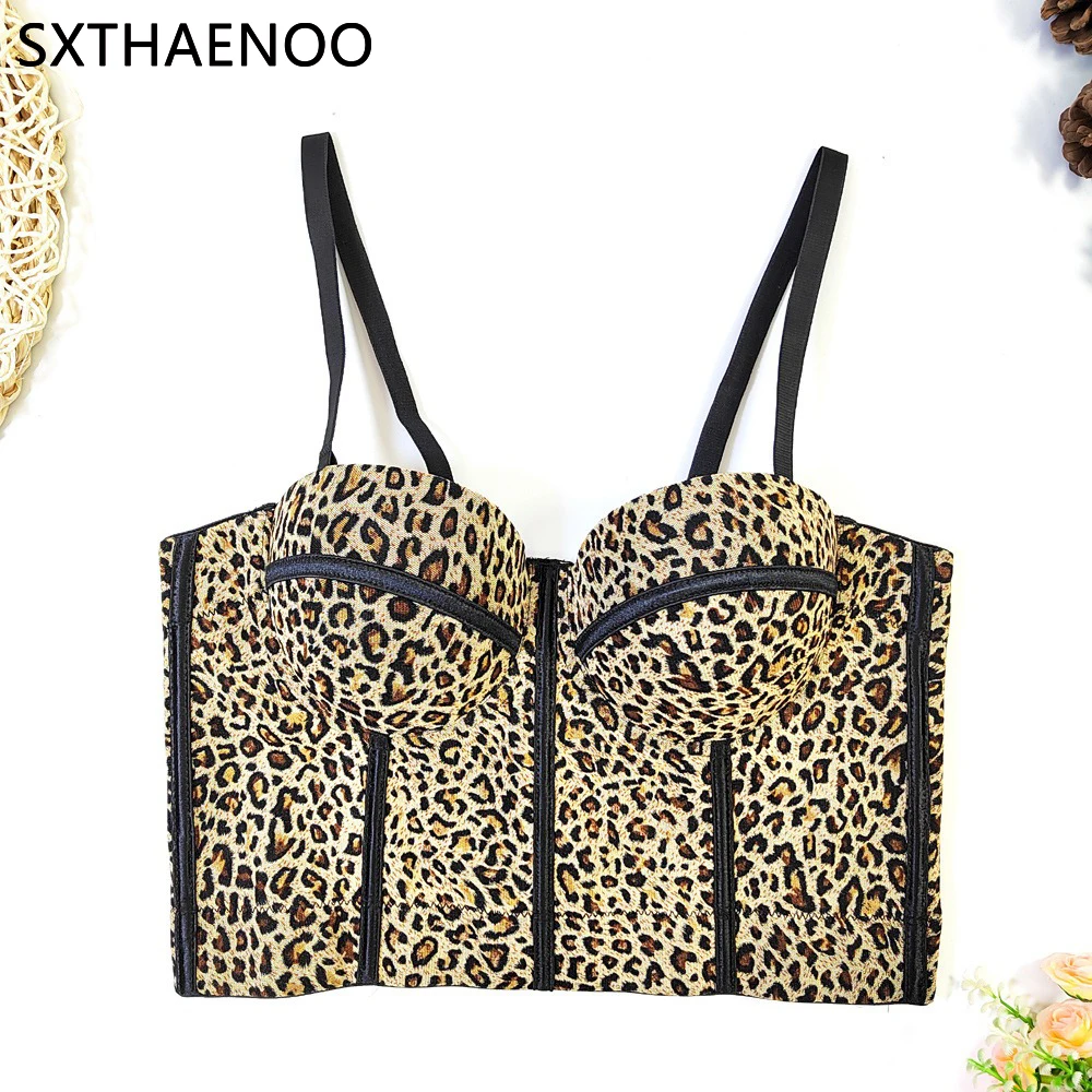 SXTHAENOO 2023 Women Camisole Top Leopard Printing Stretch Crop Top Underwired Bustier Bra Night Club Party Tank Tops Female Top
SXTHAENOO 2023 Women Camisole Top Leopard Printing Stretch Crop Top Underwired Bustier Bra Night Club Party Tank Tops Female Top