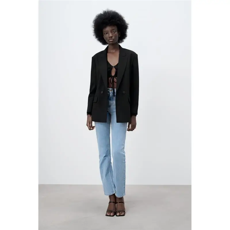 New Women's Bla Loose Double-Breasted Suit Jaet Faionable Versatile Long Sve Busin Casual Sle Autumn Collection
New Women's Bla Loose Double-Breasted Suit Jaet Faionable Versatile Long Sve Busin Casual Sle Autumn Collection