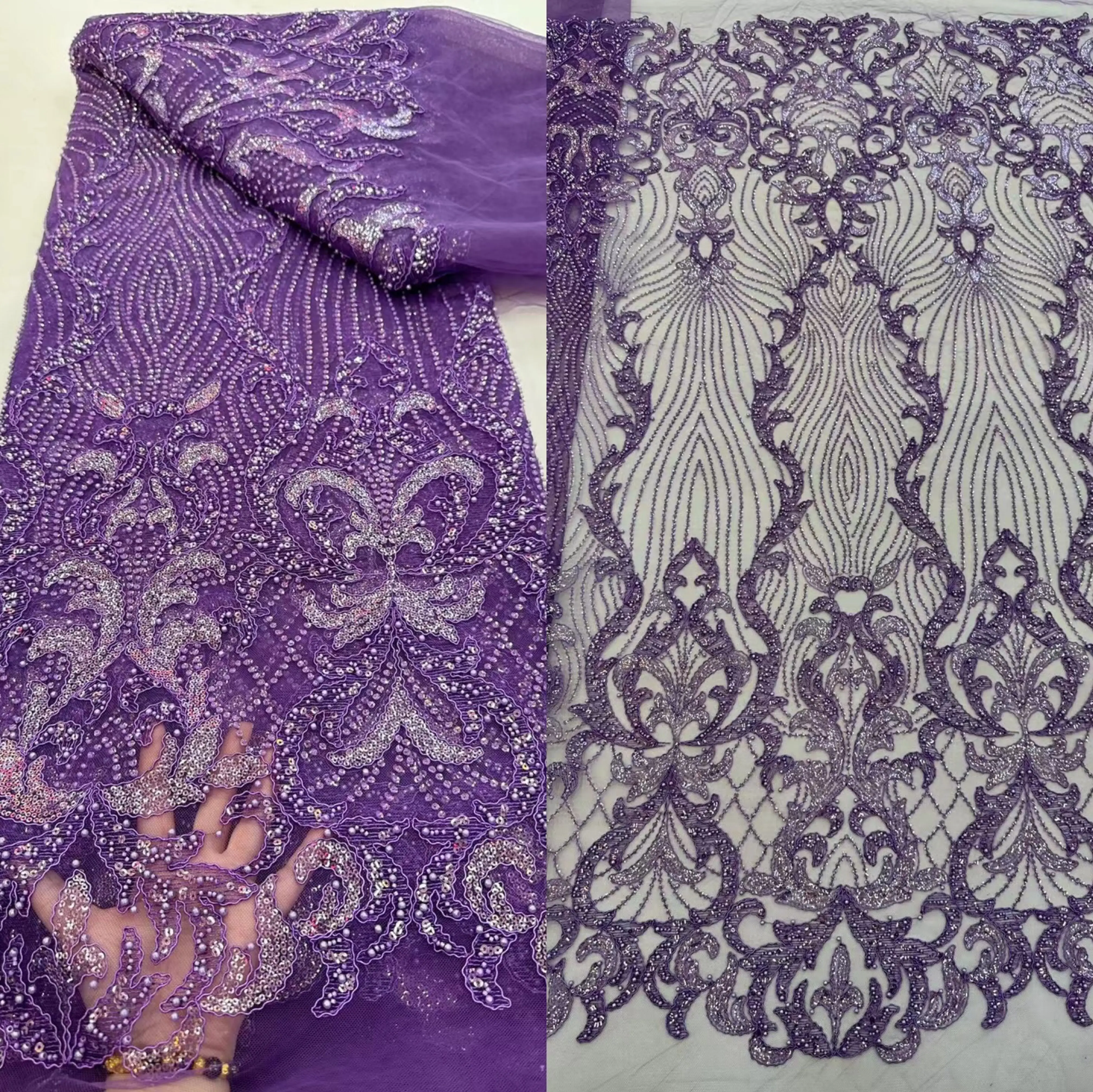 High Quality African SYJ-1302306 Nigerian Lace Fabric with beads and sequins Embroidery Tulle Wedding Party Dress For Sewing
High Quality African SYJ-1302306 Nigerian Lace Fabric with beads and sequins Embroidery Tulle Wedding Party Dress For Sewing