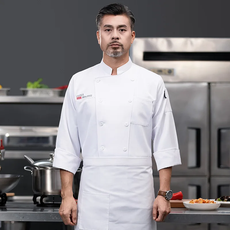 Chef Work Clothes Long Sleeve Autumn Winter Restaurant Kitchen Western Cuisine Kitchen Catering Canteen Baking Cake Bread Clothi
Chef Work Clothes Long Sleeve Autumn Winter Restaurant Kitchen Western Cuisine Kitchen Catering Canteen Baking Cake Bread Clothi