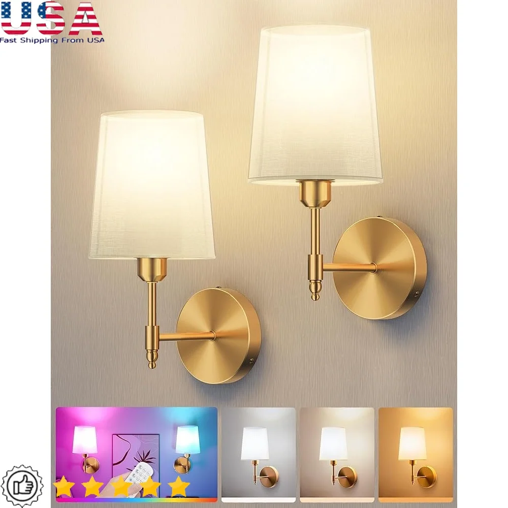Battery Operated Wall Sconces Set of 2 Wireless Rechargeable Dimmable Lights with Remote Control RGB Effects Indoor Outdoor 
Battery Operated Wall Sconces Set of 2 Wireless Rechargeable Dimmable Lights with Remote Control RGB Effects Indoor Outdoor