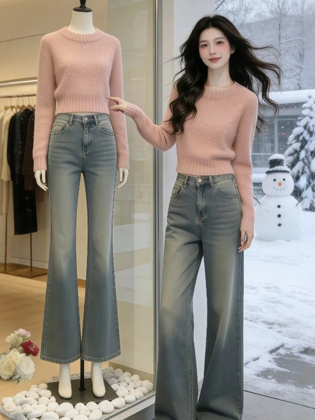 Шикарный длинный свитер с круглым вырезом, красивый, уникальный, нежный, зимний, модный женский вязаный топ с яркими пайетками
Шикарный длинный свитер с круглым вырезом, красивый, уникальный, нежный, зимний, модный женский вязаный топ с яркими пайетками