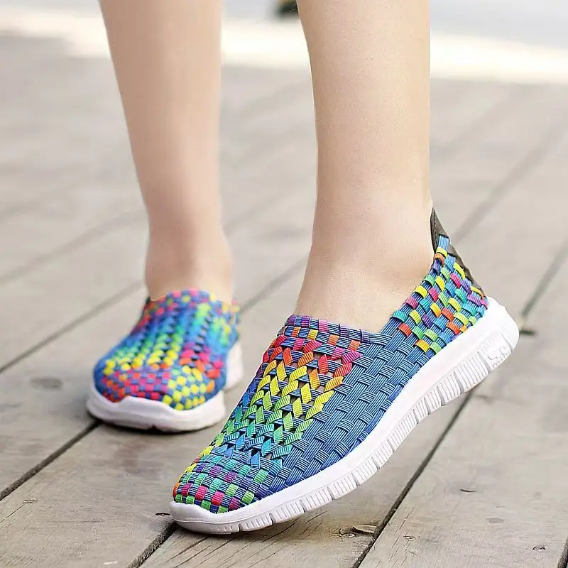 Women Big Size Slip On Elastic Woven Casual Sneakers Spring Summer New Lightweight Breathable Soft Sole Non Slip Walking Shoes
Women Big Size Slip On Elastic Woven Casual Sneakers Spring Summer New Lightweight Breathable Soft Sole Non Slip Walking Shoes