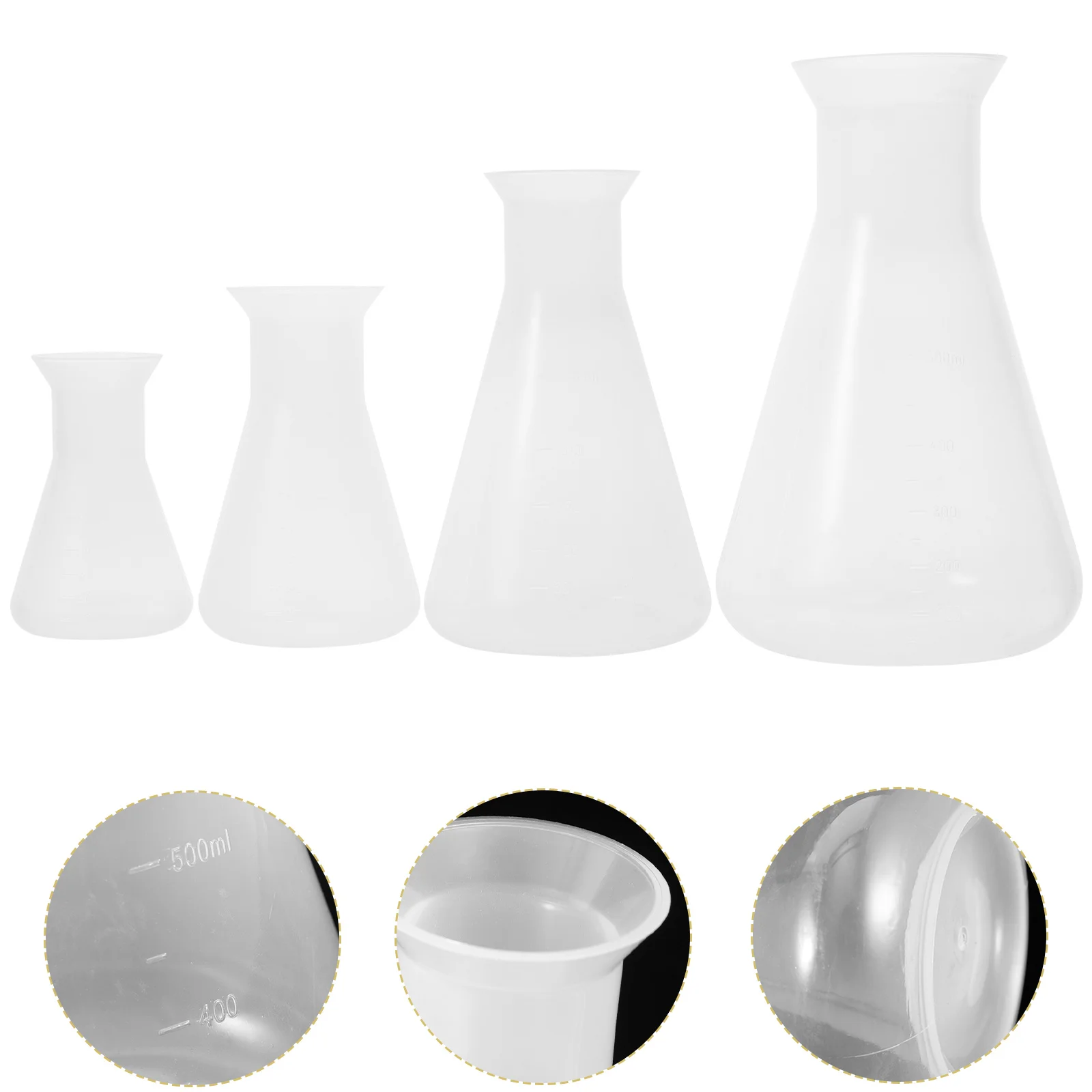 4 Pcs Flask Set Chemistry Experiment Erlenmeyer Plastic Conical Flasks Laboratory Glassware Child
4 Pcs Flask Set Chemistry Experiment Erlenmeyer Plastic Conical Flasks Laboratory Glassware Child