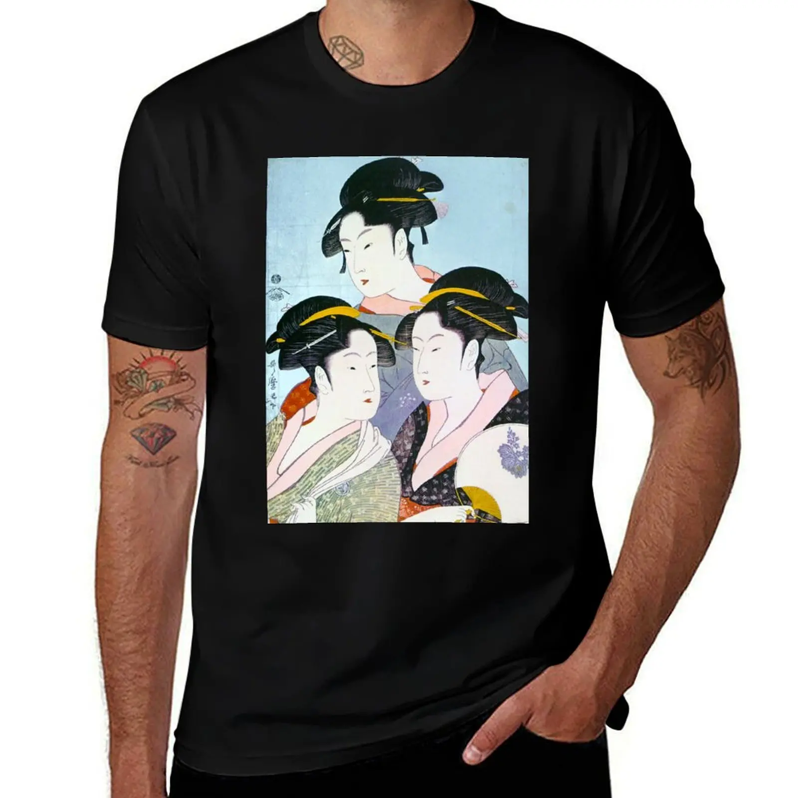 Utamaro the Kitagawa - Present Day Three Beauties of T-Shirt Basic Solid Color Casual Tee Shirt
Utamaro the Kitagawa - Present Day Three Beauties of T-Shirt Basic Solid Color Casual Tee Shirt