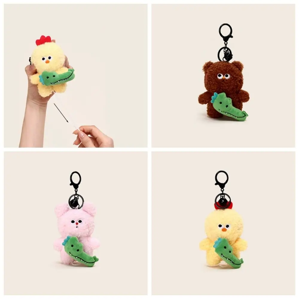 Brown Soft Cartoon Crocodile Pendants Bear Funny Plush Animal Key Ring Chick Rabbit Friends Bag Charm Couple
Brown Soft Cartoon Crocodile Pendants Bear Funny Plush Animal Key Ring Chick Rabbit Friends Bag Charm Couple