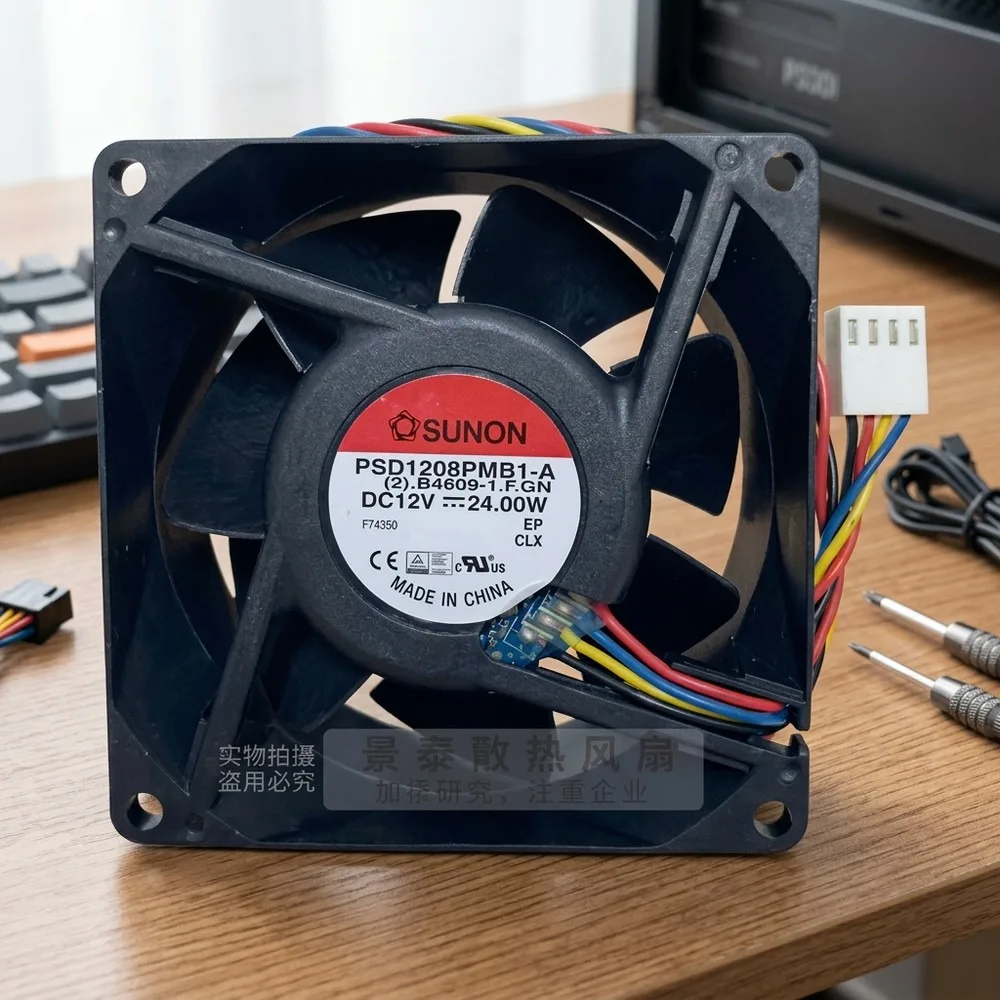 For SUNON PSD1208PMB1-A 8038 DC12V 24W 8CM 4-Pin Inverter Cooling Fan
For SUNON PSD1208PMB1-A 8038 DC12V 24W 8CM 4-Pin Inverter Cooling Fan