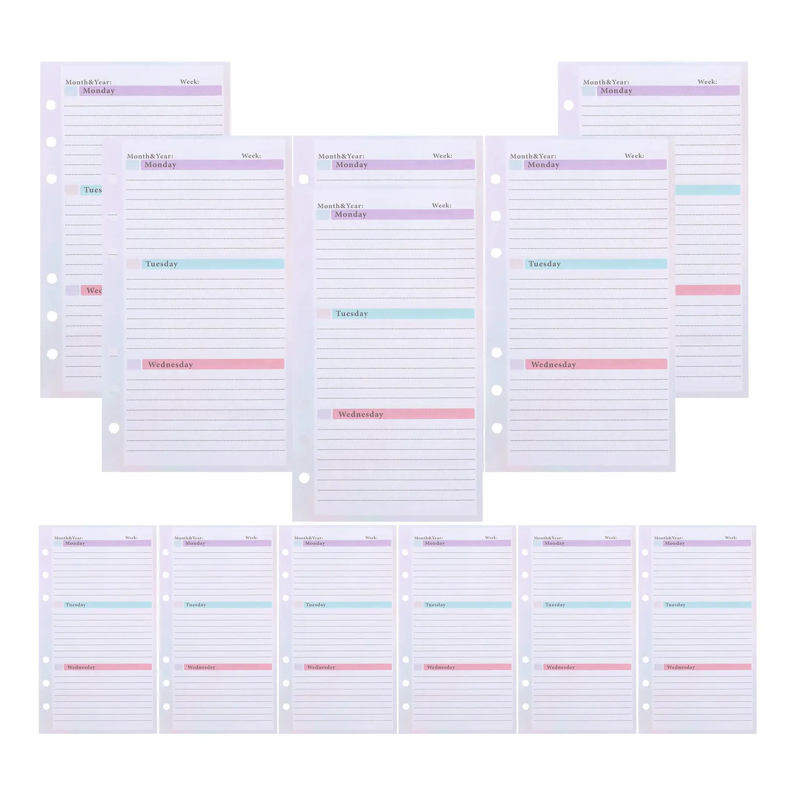 54Sheets Spiral Weekly Planner Notepad A6 Size Undated Refillable Weekly Planning Pad for Students Professionals Teachers Desk
54Sheets Spiral Weekly Planner Notepad A6 Size Undated Refillable Weekly Planning Pad for Students Professionals Teachers Desk