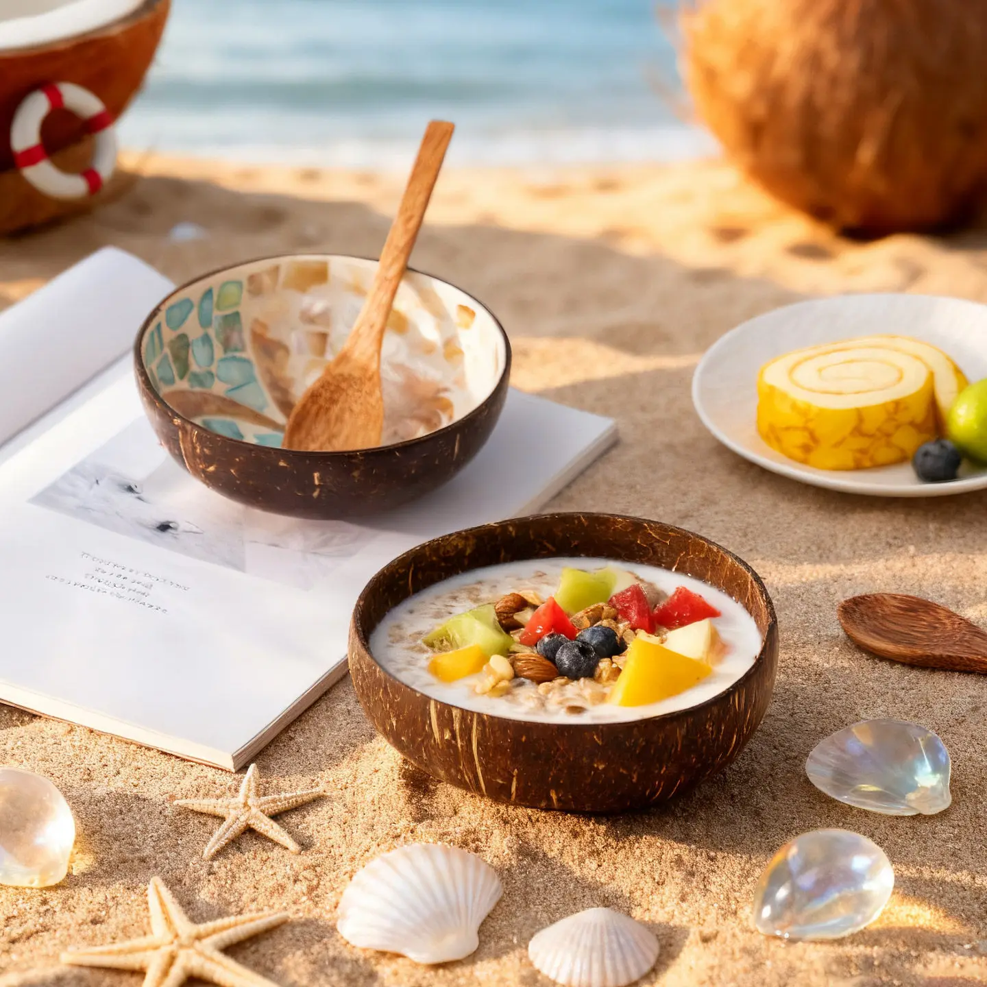 Coconut Shell Bowl Natural Coconut Shell Bowl Yogurt Dessert Bowl Fruit Salad Light Food Shell
Coconut Shell Bowl Natural Coconut Shell Bowl Yogurt Dessert Bowl Fruit Salad Light Food Shell