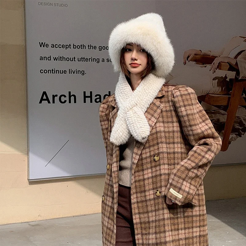 New Women's Korean Scarf Hat Natural Mink Hair Fashion Warm Hat Winter Thickened Outdoor Windproof Casual Elastic Hat 2023
New Women's Korean Scarf Hat Natural Mink Hair Fashion Warm Hat Winter Thickened Outdoor Windproof Casual Elastic Hat 2023