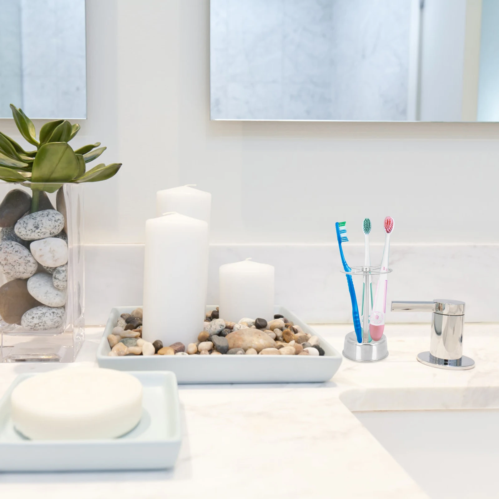 Toothbrush Toothpaste Holder Holders for Bathroom Cute Stand Countertop Organizer Stainless Steel Divided Rack
Toothbrush Toothpaste Holder Holders for Bathroom Cute Stand Countertop Organizer Stainless Steel Divided Rack