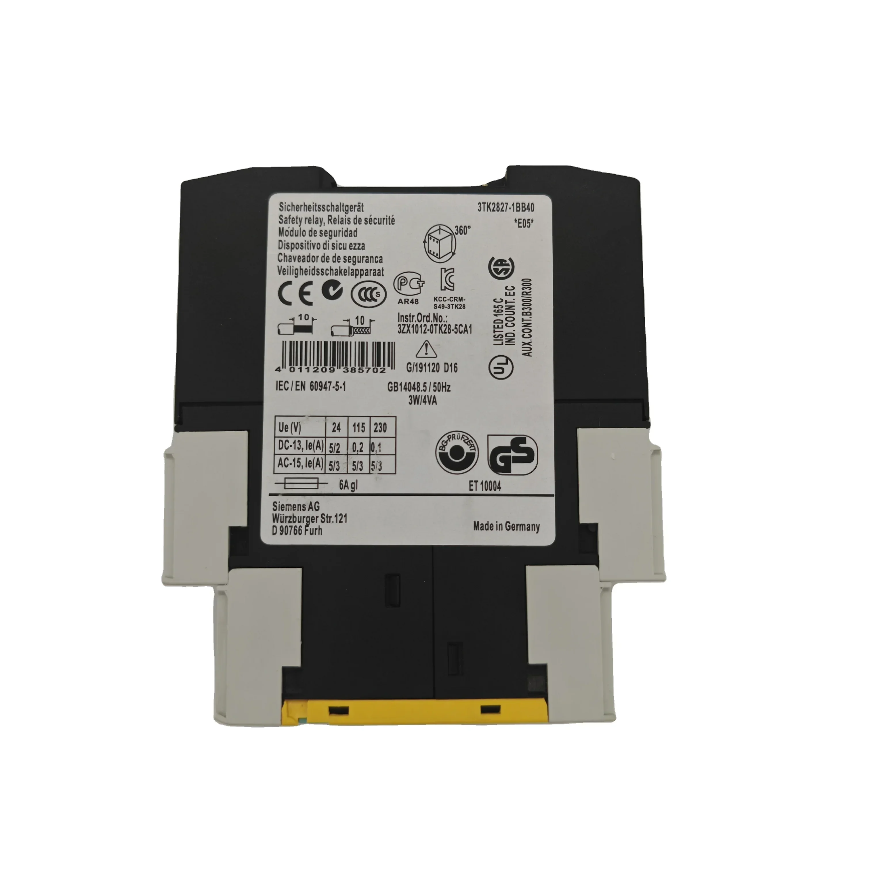 Оригинальный релейный модуль Plc с ЧПУ 3TK2827-1BB40 для сиам
Оригинальный релейный модуль Plc с ЧПУ 3TK2827-1BB40 для сиам