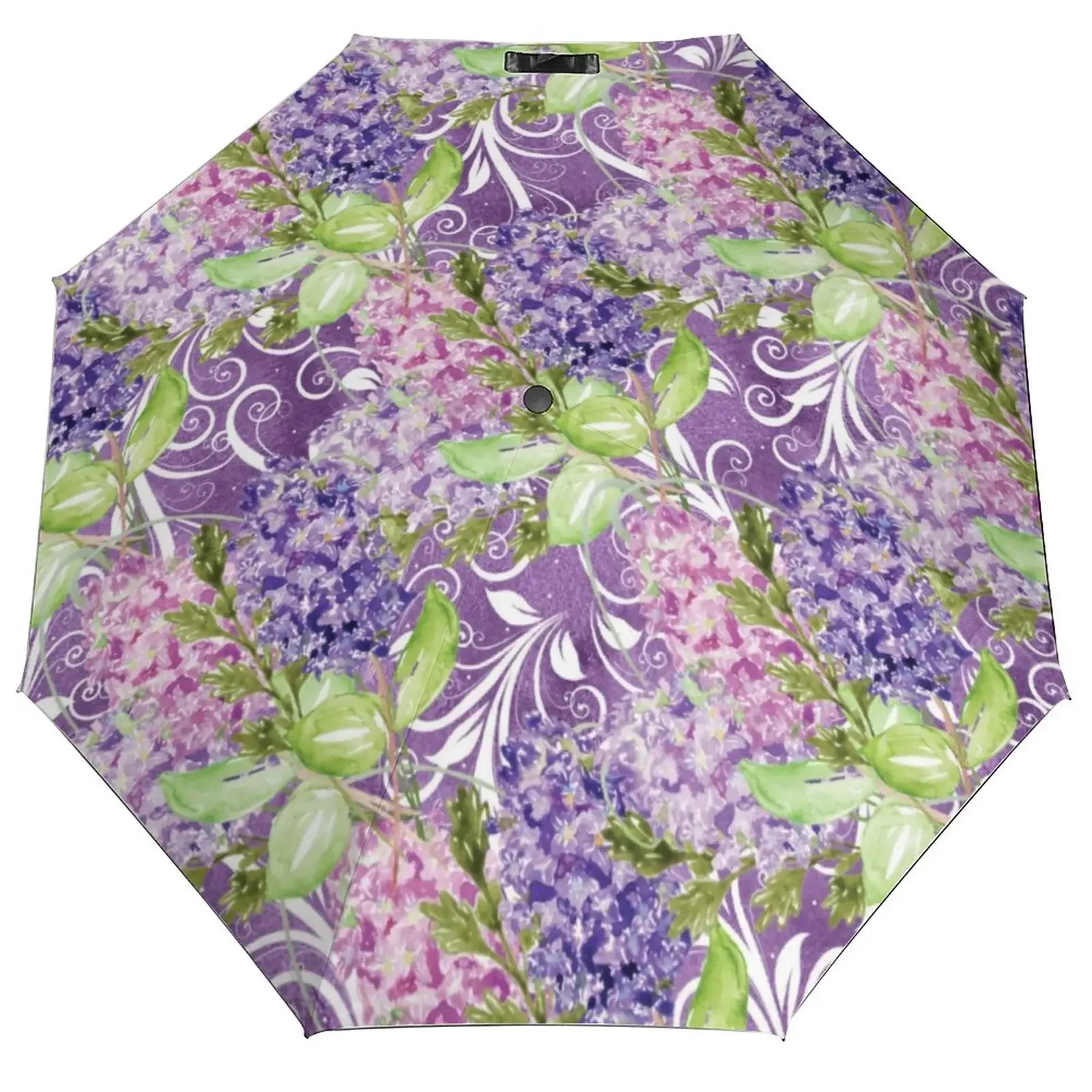 Purple Floral 3 Fold Non Automatic Umbrella Watercolor Flowers Wind Resistant Umbrella UV Protection Portable Umbrellas
Purple Floral 3 Fold Non Automatic Umbrella Watercolor Flowers Wind Resistant Umbrella UV Protection Portable Umbrellas