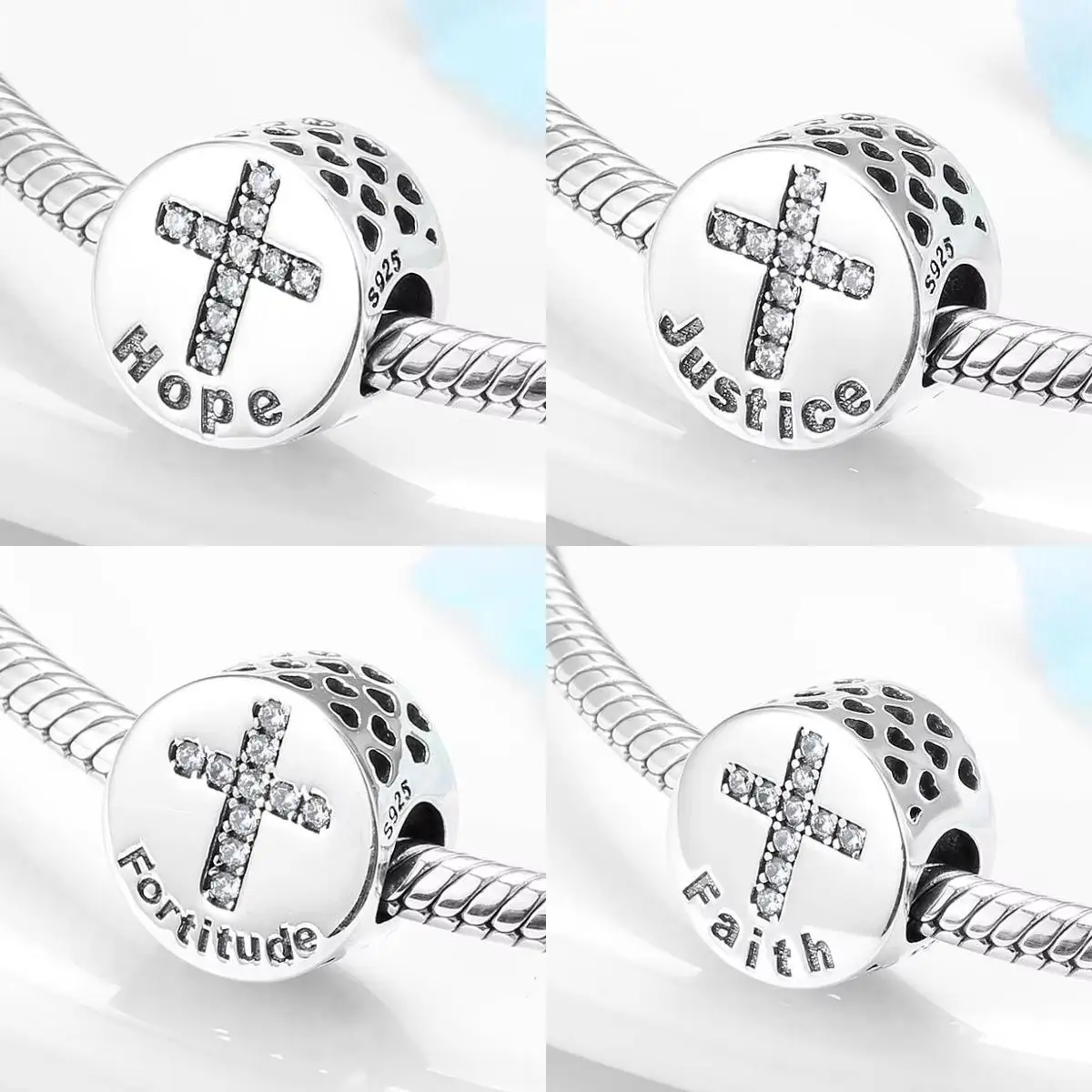 HOT Authentic 925 Bible Seven Virtues Silver Good Morality Clear Zircon cross Beads Fits Original Charm Bracelet Jewelry
HOT Authentic 925 Bible Seven Virtues Silver Good Morality Clear Zircon cross Beads Fits Original Charm Bracelet Jewelry