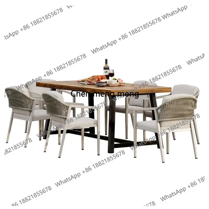 Комплект для обеда на открытом воздухе из 7 предметов: 6 серых и натуральных стульев + стол из акации, идеально подходит для встреч и обедов на террасе.
Комплект для обеда на открытом воздухе из 7 предметов: 6 серых и натуральных стульев + стол из акации, идеально подходит для встреч и обедов на террасе.