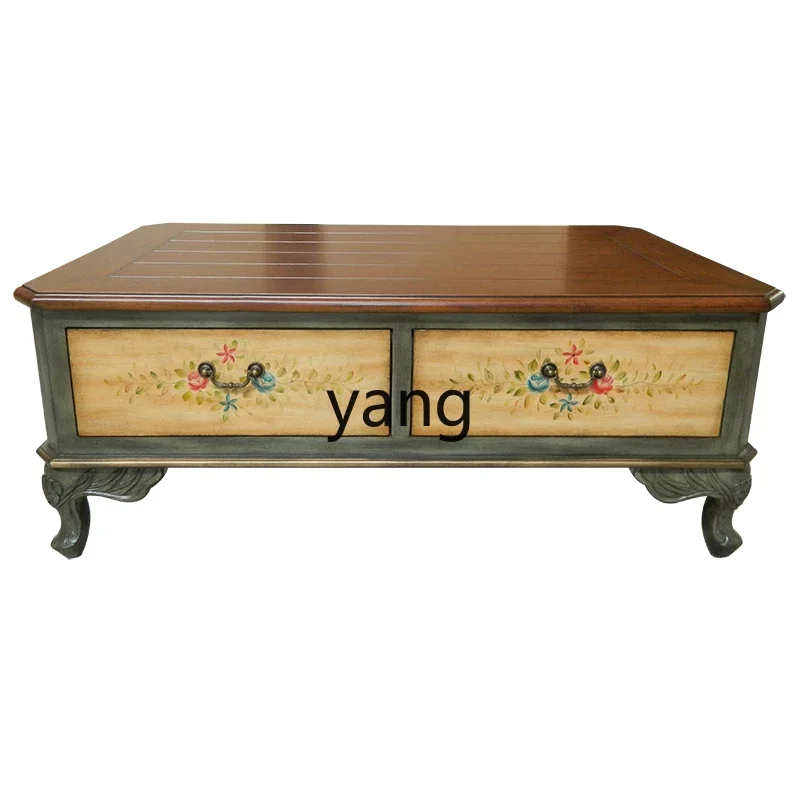 LMM European-style old rectangular coffee table, living room storage four large coffee table
LMM European-style old rectangular coffee table, living room storage four large coffee table