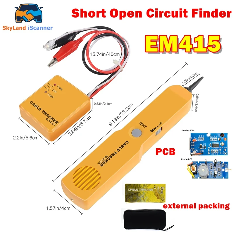 New EM415 Car Automotive Short & Open Finder Circuit Finder Tester Car Repair Tool detector Tracer Cable Tracker Super practical
New EM415 Car Automotive Short & Open Finder Circuit Finder Tester Car Repair Tool detector Tracer Cable Tracker Super practical
