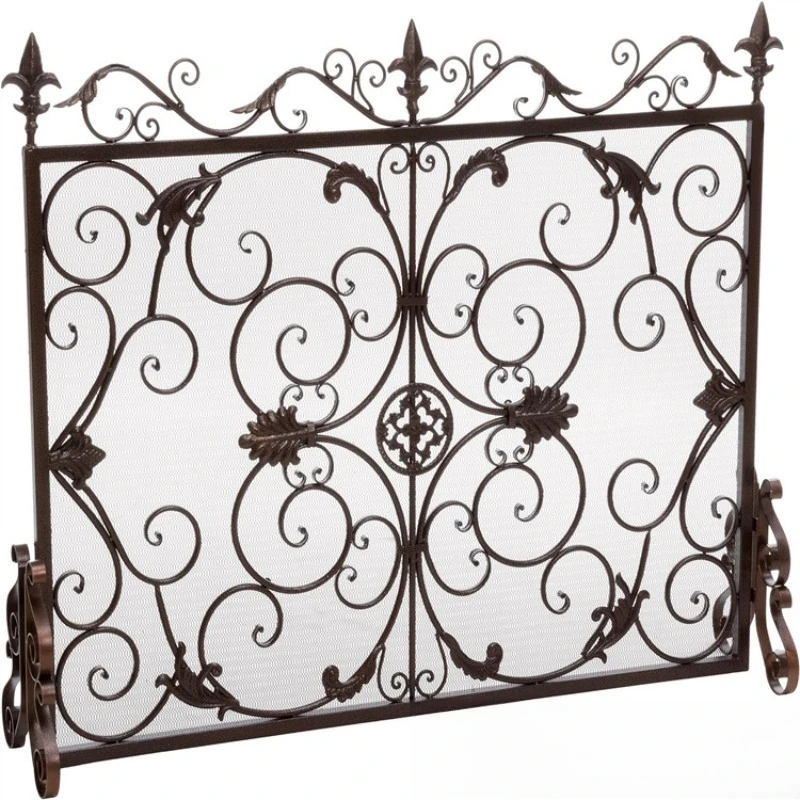 Direct sales fireplace single-sided screen fire barrier partition fireproof net European retro wrought iron fireplace screen
Direct sales fireplace single-sided screen fire barrier partition fireproof net European retro wrought iron fireplace screen