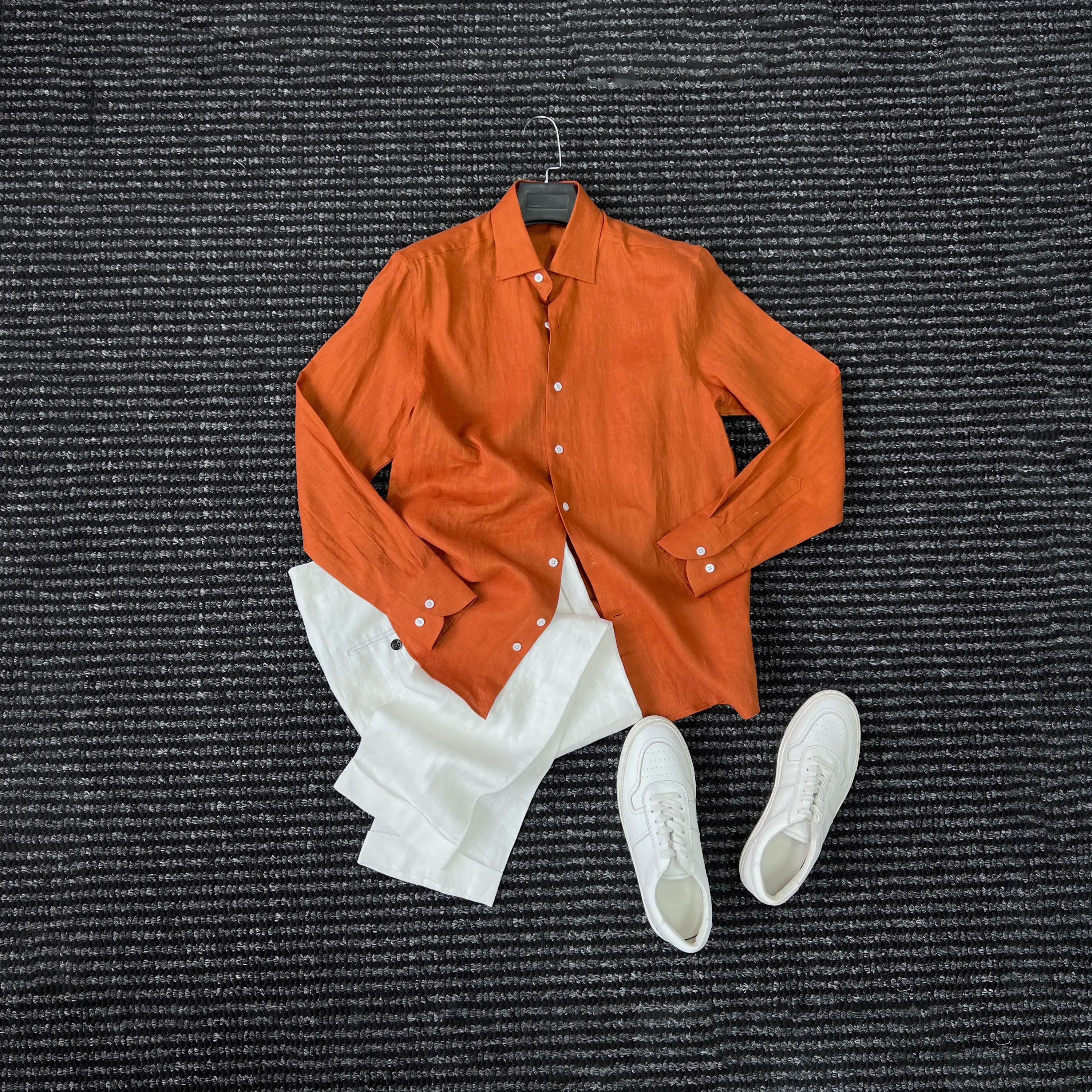 Haute couture 100% linen long-sleeved shirt gentleman elegant old money comfortable breathable business commute
Haute couture 100% linen long-sleeved shirt gentleman elegant old money comfortable breathable business commute