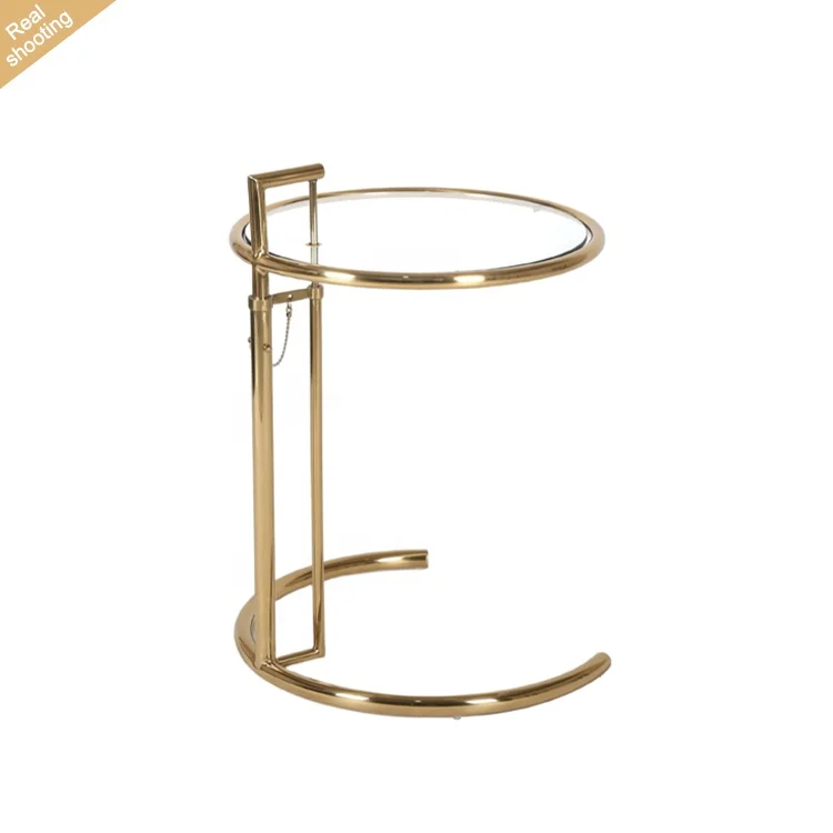 Modern Luxury Golden Stainless Steel Glass Top Round Side Table Multifunctional Adjustable Height Coffee Tables
Modern Luxury Golden Stainless Steel Glass Top Round Side Table Multifunctional Adjustable Height Coffee Tables