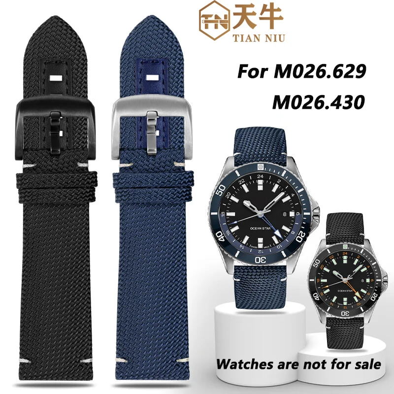 22mm Nylon +Cowhide Watchband For Mido M026.629/430 M042.430 for Tissot T125.617A strap black/blue men's Nylon canvas wristband
22mm Nylon +Cowhide Watchband For Mido M026.629/430 M042.430 for Tissot T125.617A strap black/blue men's Nylon canvas wristband