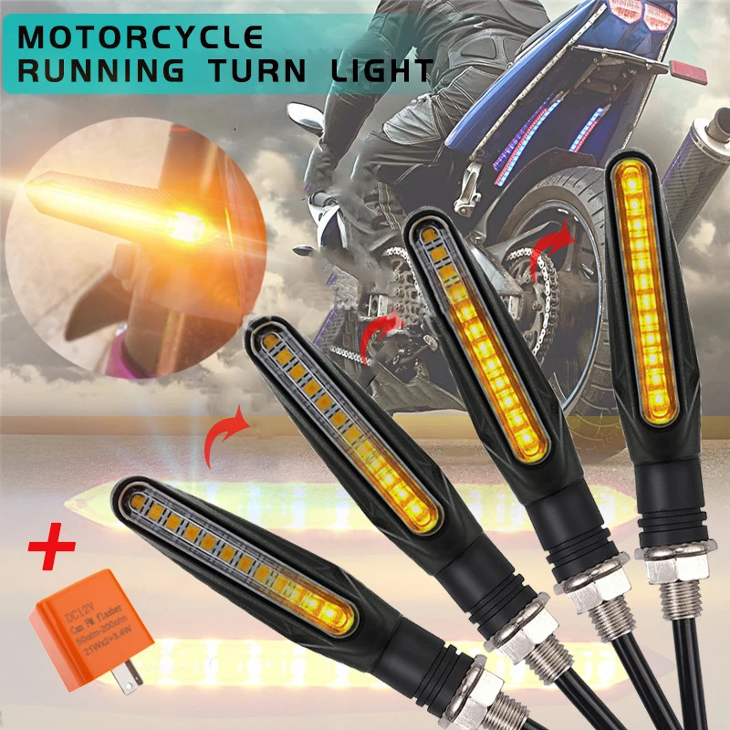 2PCS Motorcycle LED Turn Signals Light 12 SMD Tail Flasher Flowing Water Blinker IP68 Bendable Motorcycle Flashing Lights
2PCS Motorcycle LED Turn Signals Light 12 SMD Tail Flasher Flowing Water Blinker IP68 Bendable Motorcycle Flashing Lights