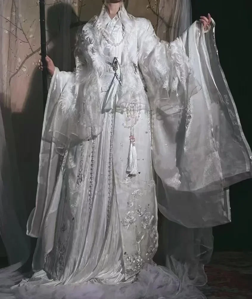 Chinese TV Series TGCF 2HA Tian Guan Ci Fu Xie Lian Chuwanning Cosplay Costume Xie Lian Cos Dress White Hanfu Full Set 2025
Chinese TV Series TGCF 2HA Tian Guan Ci Fu Xie Lian Chuwanning Cosplay Costume Xie Lian Cos Dress White Hanfu Full Set 2025