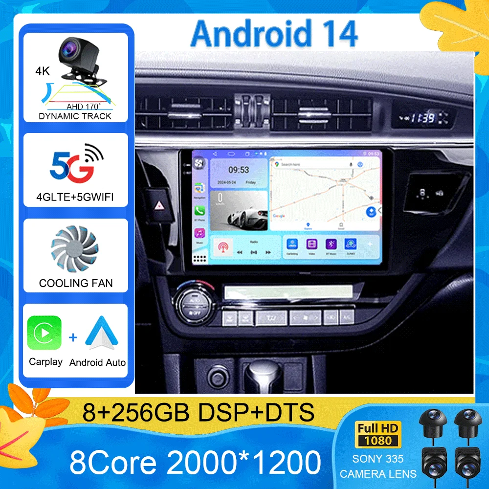 Android 14 Автомобильный радиоприемник Toyota Corolla 11 2012-2016 Мультимедийный видеоплеер Стерео навигация GPS Без 2din 2 din DVD
Android 14 Автомобильный радиоприемник Toyota Corolla 11 2012-2016 Мультимедийный видеоплеер Стерео навигация GPS Без 2din 2 din DVD