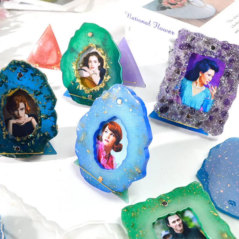 Oval Square Photo Frame Resin Epoxy Mold DIY Jewelry Make Silicone Irregular Mould with Display Stand Clear Crafts Frame Decor
Oval Square Photo Frame Resin Epoxy Mold DIY Jewelry Make Silicone Irregular Mould with Display Stand Clear Crafts Frame Decor