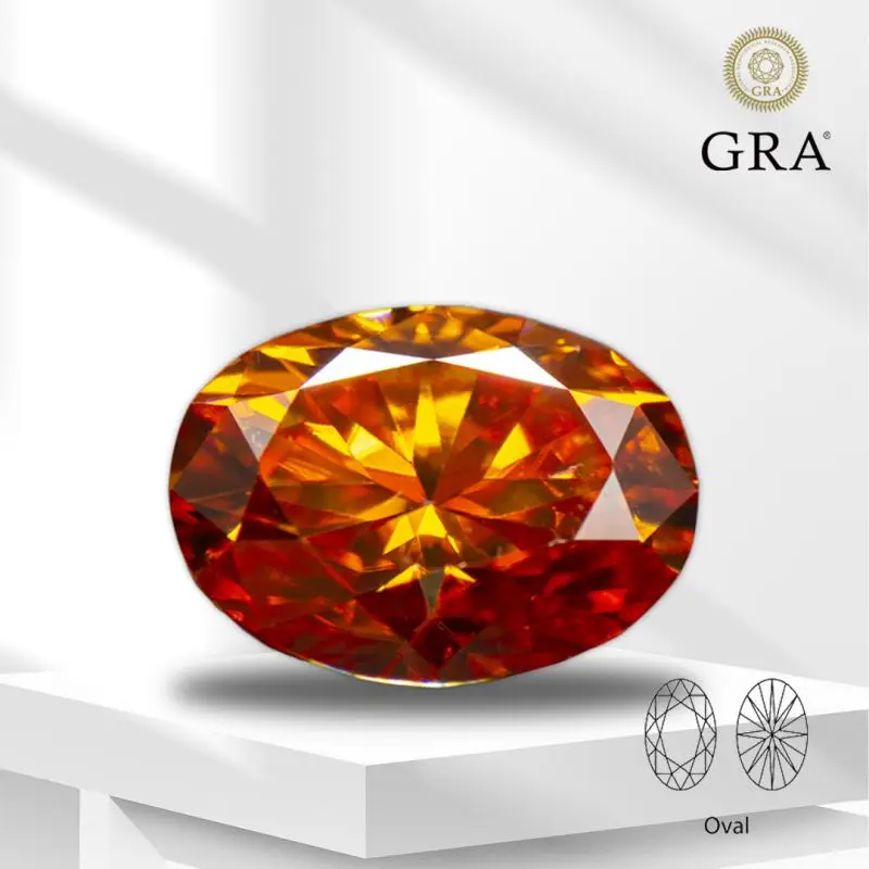 Moissanite Oval Cut Orange Color with GRA Certificate Lab Grown Gemstone Jewelry Making Necklace Materials Diamond
Moissanite Oval Cut Orange Color with GRA Certificate Lab Grown Gemstone Jewelry Making Necklace Materials Diamond