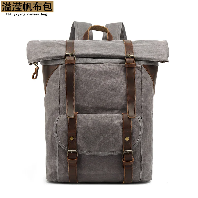 New Outdoor Travel Crazy Horse Leather Casual Backpack Men's Shoulder Oil Wax Canvas Bag Stylish Simple Versatile Business Large
New Outdoor Travel Crazy Horse Leather Casual Backpack Men's Shoulder Oil Wax Canvas Bag Stylish Simple Versatile Business Large
