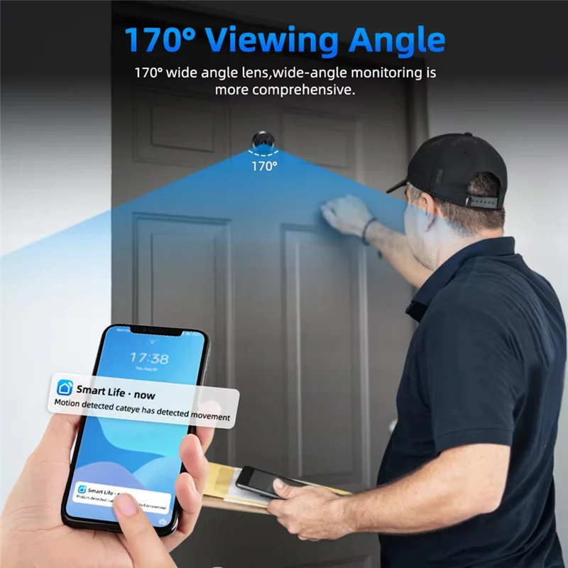 RMWIN-Tuya Smart Life Home Digital Viewer Peepholes Door Camera Eye 2.4G/5G Mini Camera Tuya Smart Peepholes Door Camera
RMWIN-Tuya Smart Life Home Digital Viewer Peepholes Door Camera Eye 2.4G/5G Mini Camera Tuya Smart Peepholes Door Camera