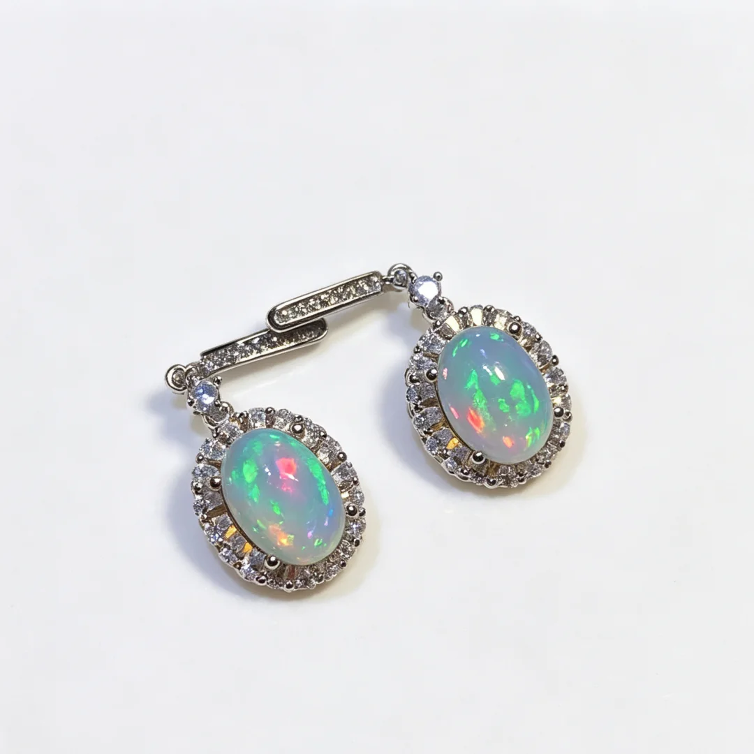 Exquisite Design Natural Opal Stud Earrings S925 Pure Silver Flawless Gem Romantic Thoughtful Gift for Females
Exquisite Design Natural Opal Stud Earrings S925 Pure Silver Flawless Gem Romantic Thoughtful Gift for Females