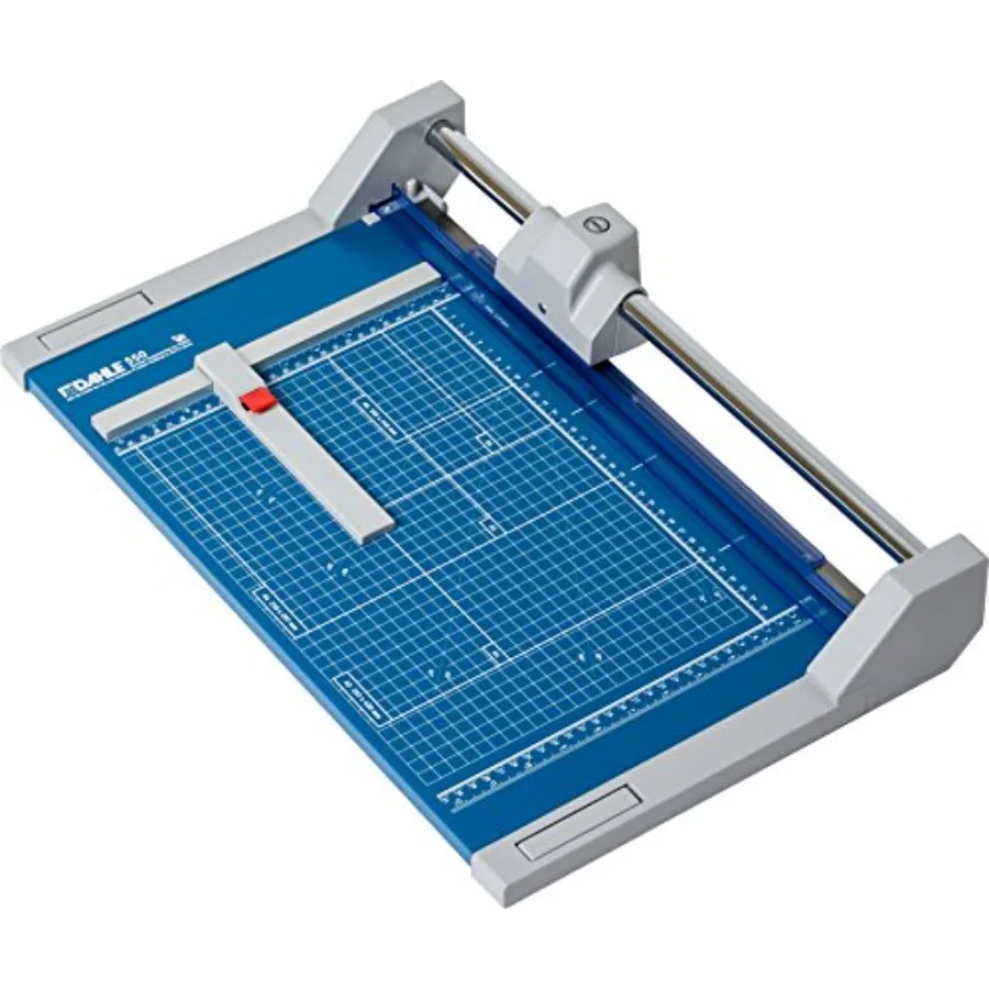 Professional rolling trimmer for office use, aluminum alloy body, silver color, self-sharpening blade and automatic clamp for p
Professional rolling trimmer for office use, aluminum alloy body, silver color, self-sharpening blade and automatic clamp for p