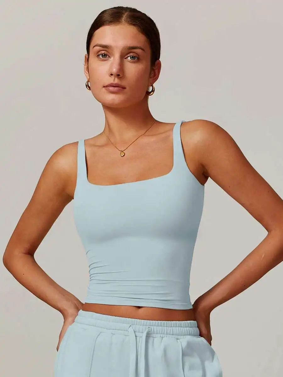 Womens Camisole Activewear Top High Elasticity Workout Tank Comfortable For Everyday Wear Summer Sports
Womens Camisole Activewear Top High Elasticity Workout Tank Comfortable For Everyday Wear Summer Sports