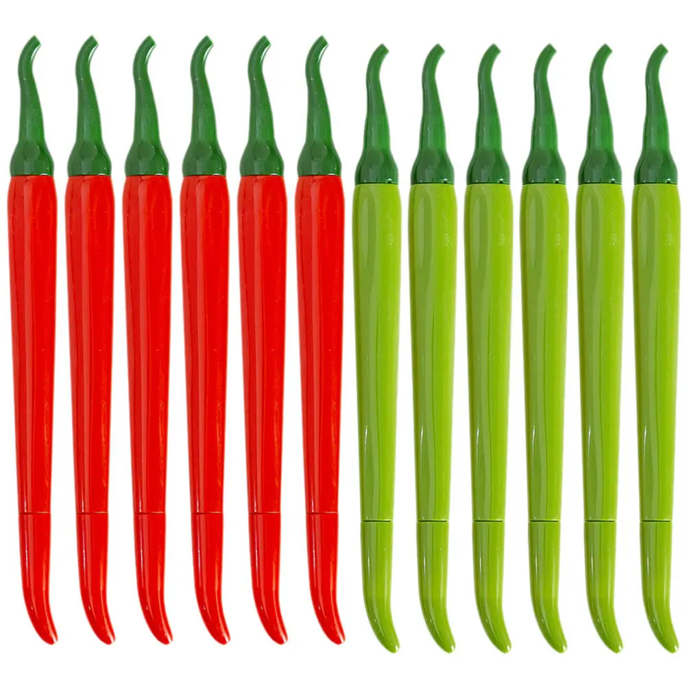 12Pcs Lovely Chili Shaped Gel Pen 0.5mm Fine Point Neutral Ink Pens Premium ABS Material Smooth Writing for Students
12Pcs Lovely Chili Shaped Gel Pen 0.5mm Fine Point Neutral Ink Pens Premium ABS Material Smooth Writing for Students