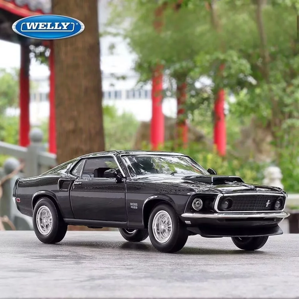 WELLY 1:24 Ford Mustang Boss 439, модель спортивного автомобиля из сплава, литье под давлением, металлические классические автомобили, модель автомобиля, имитация детских игрушек, подарок 
WELLY 1:24 Ford Mustang Boss 439, модель спортивного автомобиля из сплава, литье под давлением, металлические классические автомобили, модель автомобиля, имитация детских игрушек, подарок