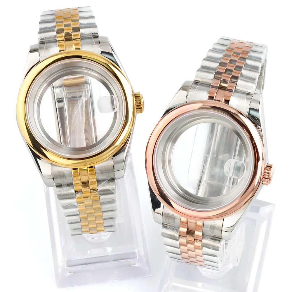 36mm 39mm Rose gold/Gold NH35 Men's Watch Case Sapphire glass For NH35 NH36 Movement 28.5mm Dial Stainless Steel Jubilee Strap
36mm 39mm Rose gold/Gold NH35 Men's Watch Case Sapphire glass For NH35 NH36 Movement 28.5mm Dial Stainless Steel Jubilee Strap