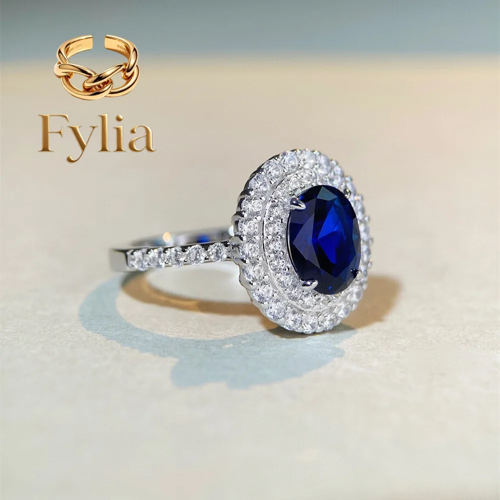 Fylia Jewelry Luxury white gold solid platinum PT950 Women's moissanite ring pigeon egg ring
Fylia Jewelry Luxury white gold solid platinum PT950 Women's moissanite ring pigeon egg ring