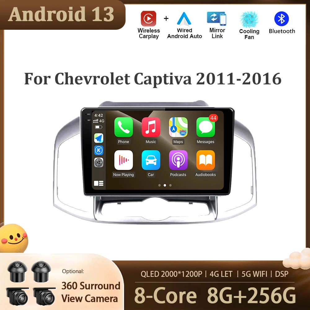 Car Multimedia Radio Player For Chevrolet Captiva 2011 - 2016 GPS Navigation Screen Android 13 DSP 4G LET Wireless Carplay WIFI
Car Multimedia Radio Player For Chevrolet Captiva 2011 - 2016 GPS Navigation Screen Android 13 DSP 4G LET Wireless Carplay WIFI
