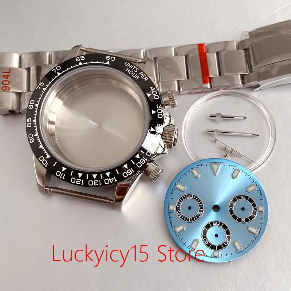 Tandorio 39mm Steel Watch Case Dial for VK63 Quartz Wristwatch Sapphire Crystal Watch Hand Needles Face men watch parts
Tandorio 39mm Steel Watch Case Dial for VK63 Quartz Wristwatch Sapphire Crystal Watch Hand Needles Face men watch parts
