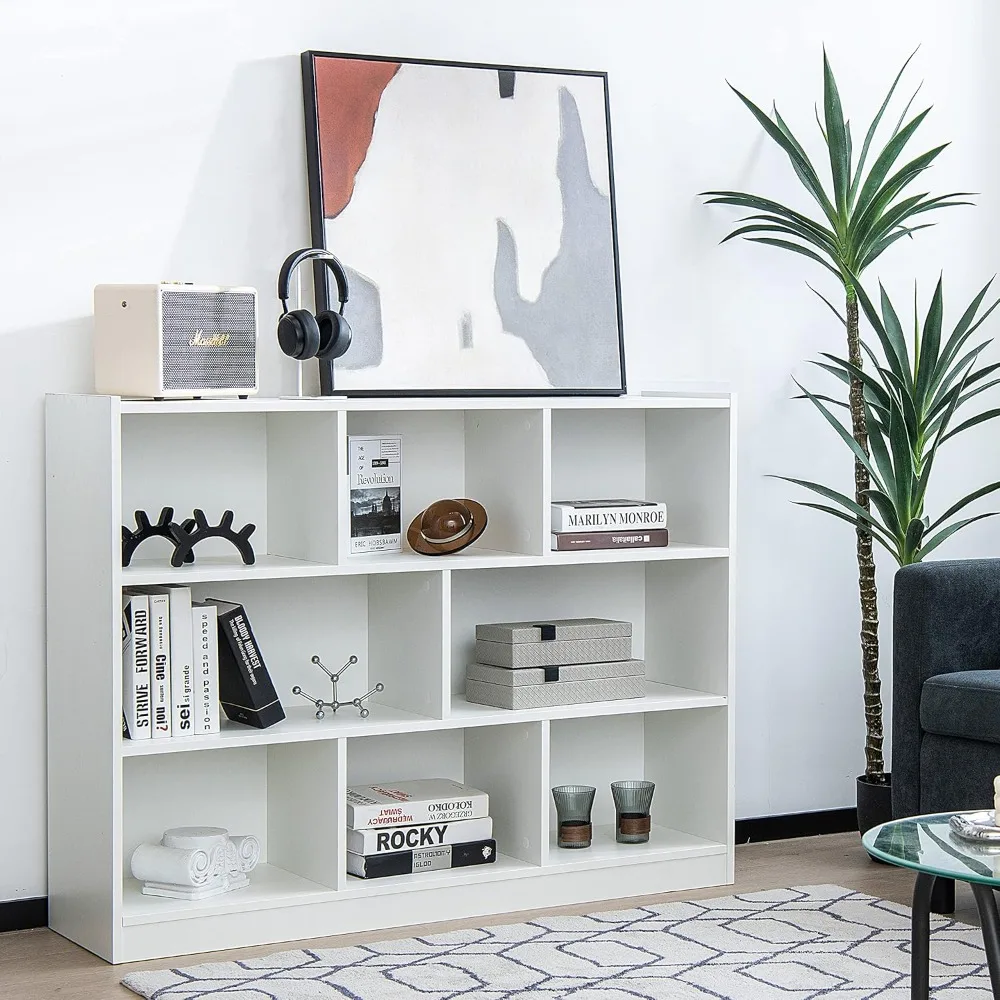8-Cube Bookcase, Wood 3 Tier Open Storage Bookshelf, Multipurpose Display Cabinet for Living Room, Bookcases
8-Cube Bookcase, Wood 3 Tier Open Storage Bookshelf, Multipurpose Display Cabinet for Living Room, Bookcases