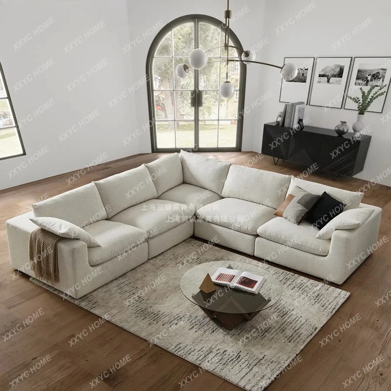 LX linen cloud sofa cream wind module sofa combination
LX linen cloud sofa cream wind module sofa combination